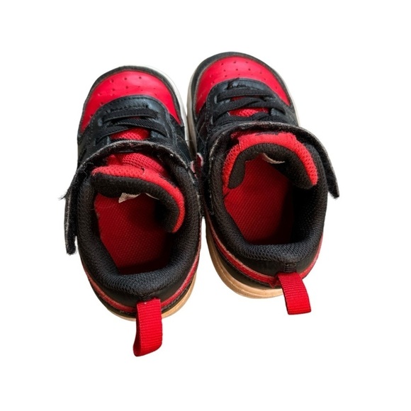 Nike Court Borough Low 2 Black/University Red-White Kids Youth BQ5451 007 Sz 7C - Picture 9 of 9